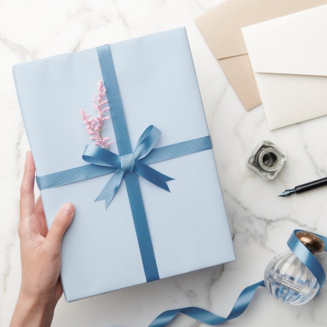 Columbia Blue Solid Plain Colour Wrapping Paper (Gifting)