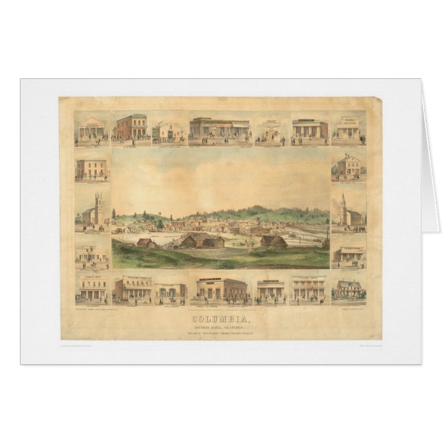 Columbia, CA. Panoramic Map 1855 (0441A) (Front Horizontal)
