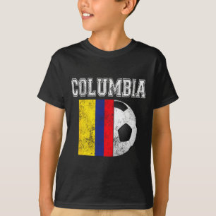 Columbia Flag Soccer Futbol Footll T Shirt