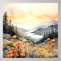 Columbia Gorge Painting Art Print