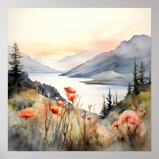 Columbia Gorge Painting Art Print (Front)