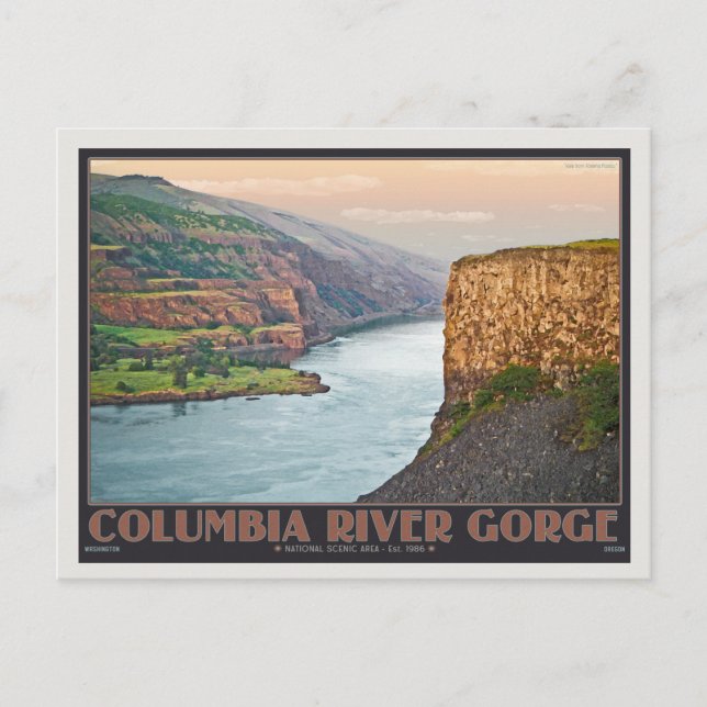 Columbia Gorge - Rowena Plateau B Postcard (Front)