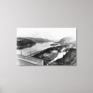 Columbia Gorge View from Vista House Photograph Canvas Print