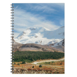 Columbia Icefield panorama with snow covered mount Notebook