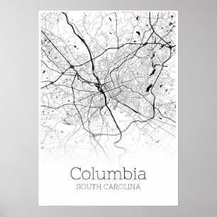 Columbia Map - South Carolina - City Map Poster