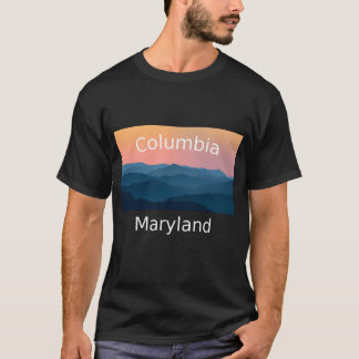 Columbia Maryland Mountain sunset hometown T-Shirt