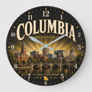 Columbia Missouri Large Clock