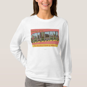 Columbia, Missouri - Large Letter Scenes T-Shirt