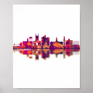 Columbia Missouri Skyline Poster