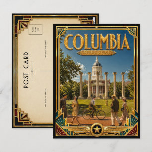 Columbia Missouri Vintage Art Deco Golden Age Postcard