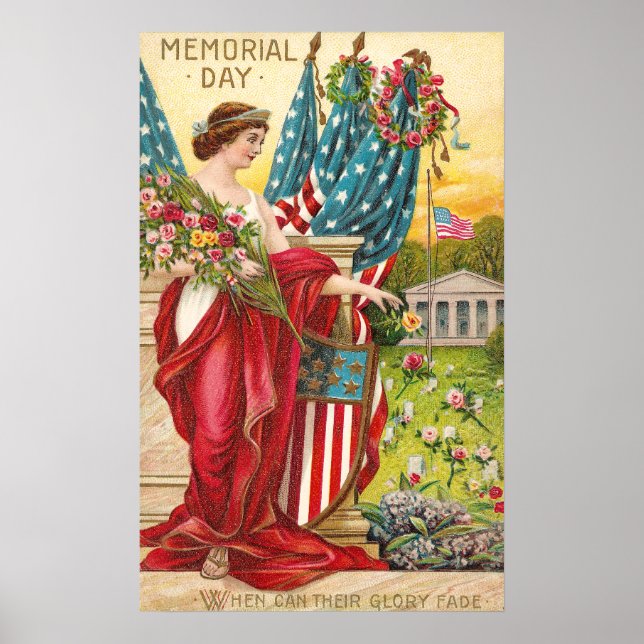 Columbia Observes Memorial Day Vintage Poster (Front)