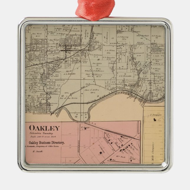 Columbia, Ohio Metal Tree Decoration (Front)