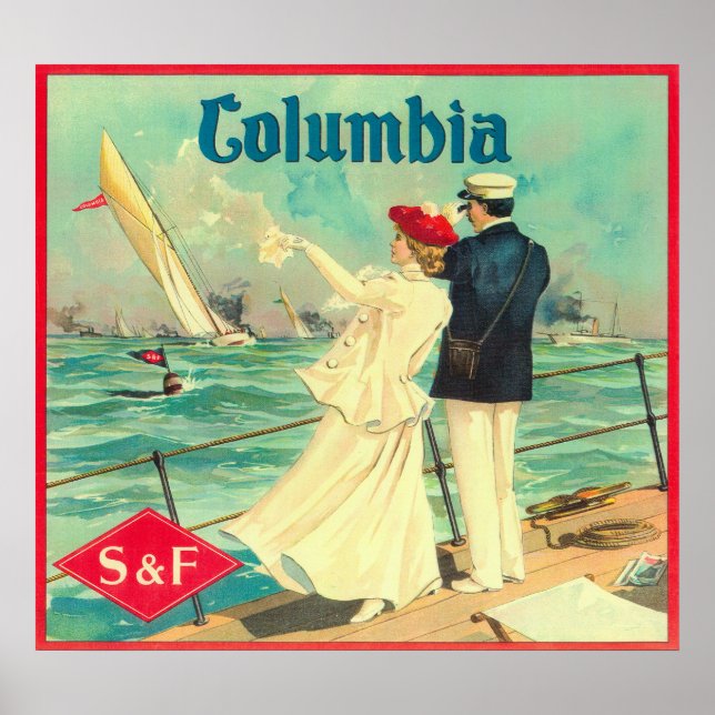 Columbia Orange Label Poster (Front)