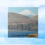 Columbia River Gorge and Mount Hood Landscape Tile<br><div class="desc">Ceramic tile featuring a scenic photo image of snow capped Mount Hood towering over the Columbia River Gorge,  located in the Pacific Northwest,  USA. Select your tile size. Makes a great kitchen trivet!</div>