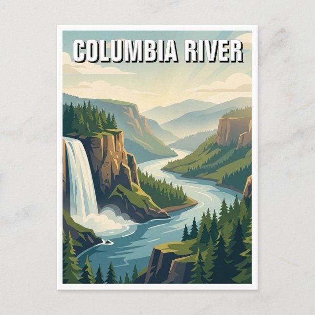 Columbia River Gorge Oregon Postcard (Front)
