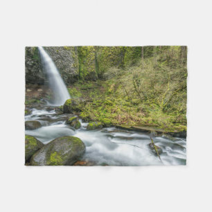 Columbia River Gorge, Ponytail Falls Fleece Blanket