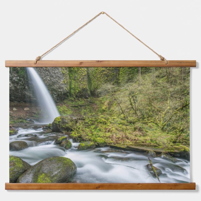 Columbia River Gorge, Ponytail Falls Hanging Tapestry (Front)