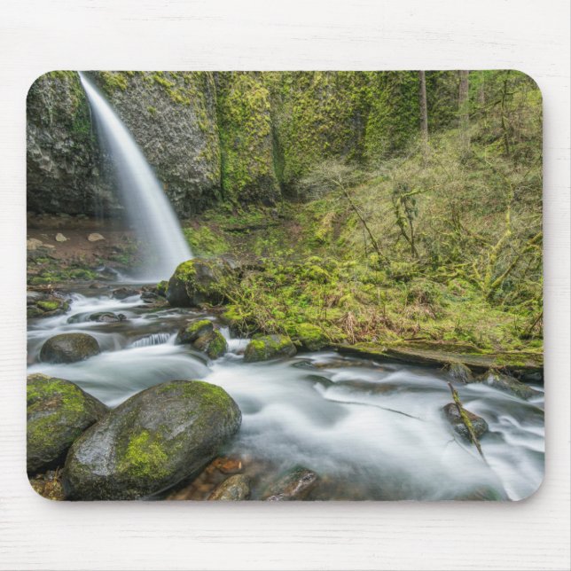 Columbia River Gorge, Ponytail Falls Mouse Pad (Front)