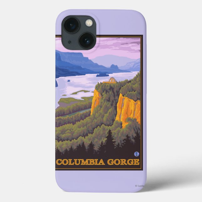 Columbia River Gorge Scene with Crown Point Case-Mate iPhone Case (Back)