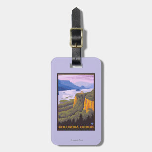 Columbia River Gorge Scene with Crown Point Luggage Tag