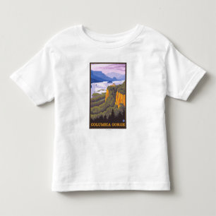 Columbia River Gorge Scene with Crown Point Toddler T-Shirt