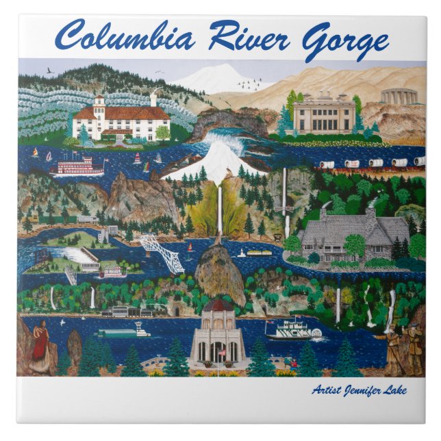 Columbia River Gorge Tile (Front)