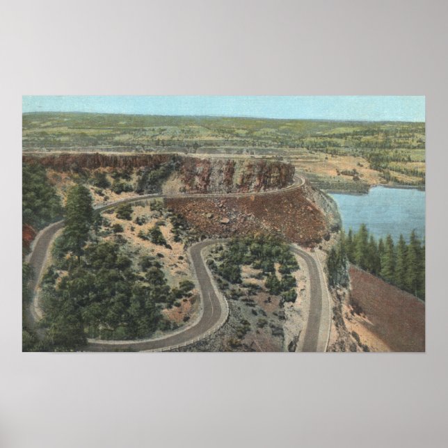 Columbia River Gorge View - Rowena Heights View Poster (Front)
