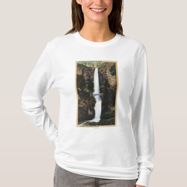 Columbia River, OR - Multnomah Falls and Benson T-Shirt (Front)