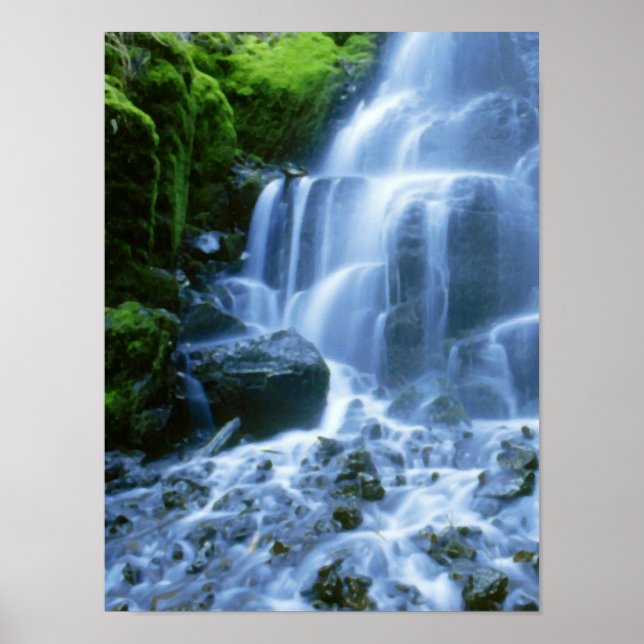 Columbia River Waterfall Fine Photo Poster (Front)