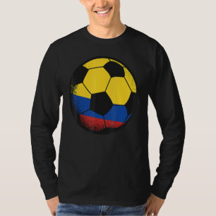Columbia Soccer Ball Colombian Flag Sports Enthusi T-Shirt