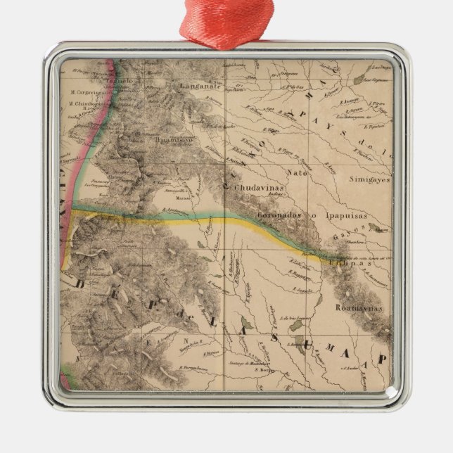 Columbia, South America 8 Metal Tree Decoration (Front)