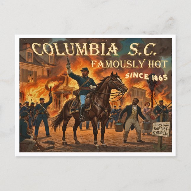 Columbia South Carolina, Famously Hot Postcard (Front)