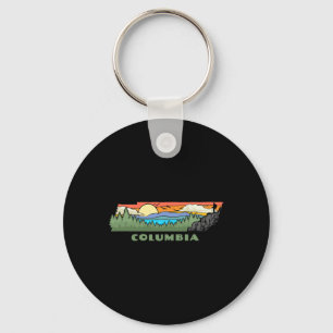 Columbia Tennessee Nature Outdoor Hiking Retro Key Ring