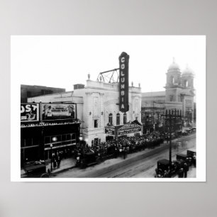 Columbia Theatre, Opening Night (Matte Print) Poster