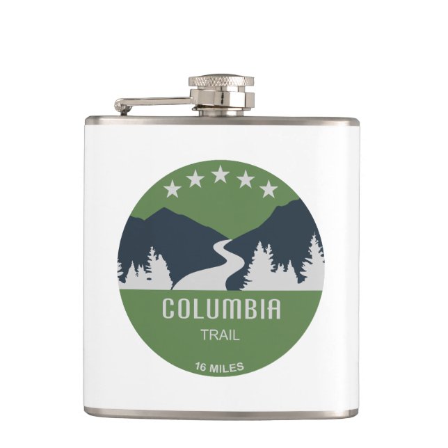 Columbia Trail New Jersey Hip Flask (Front)