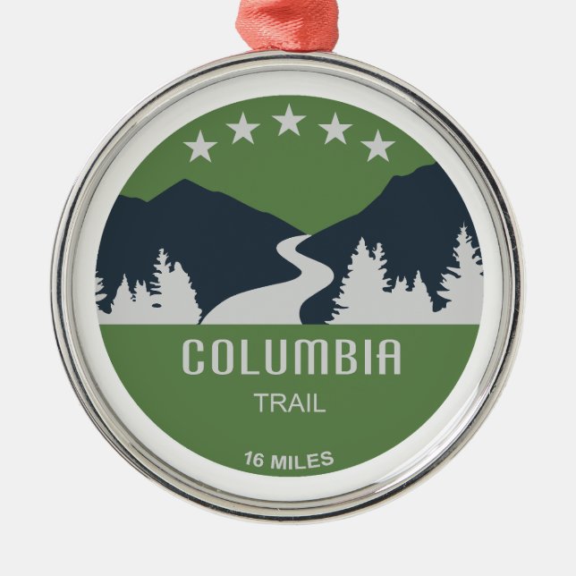 Columbia Trail New Jersey Metal Tree Decoration (Front)