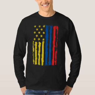 Columbian American Pride Usa Flag Columbia Roots T-Shirt
