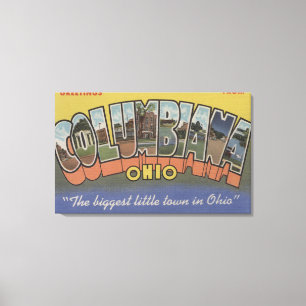 Columbiana, Ohio - Large Letter Scenes Canvas Print