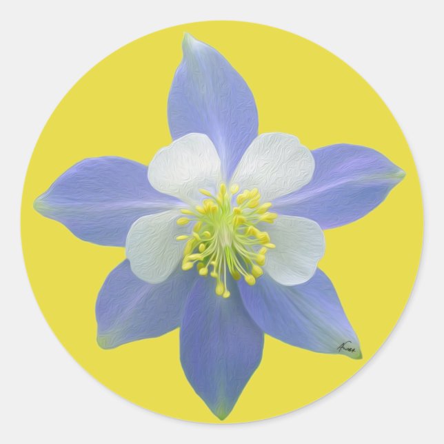 Columbine 2 classic round sticker (Front)