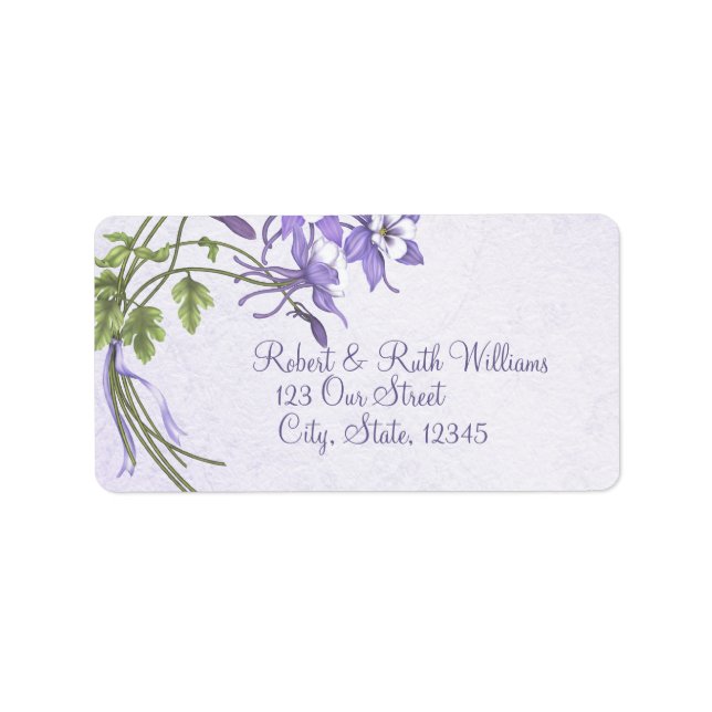 Columbine Bouquet 2 Address Labels (Front)