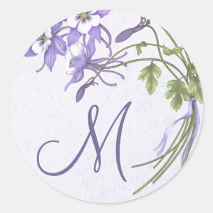 Columbine Bouquet Monogram Seal