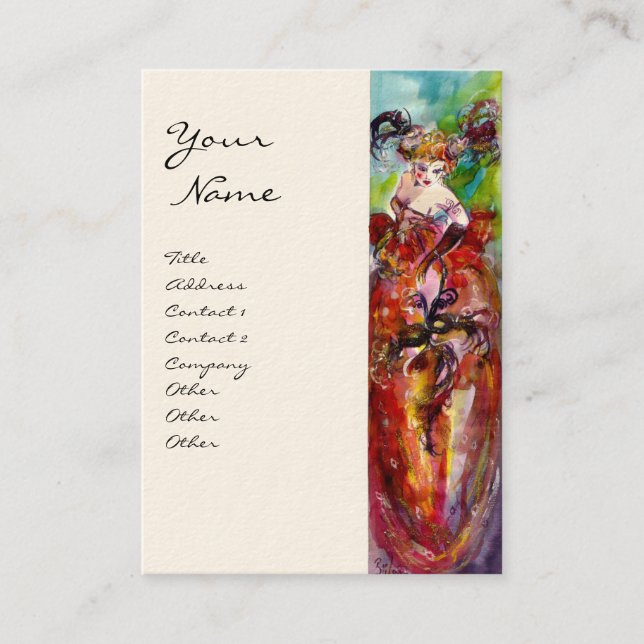 COLUMBINE / Fashion Designer,Performing Arts Business Card (Front)