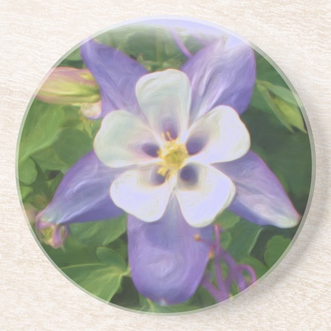 Columbine flower coasters (Front)