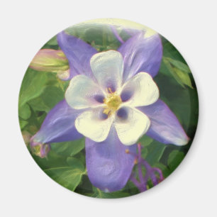 Columbine flower magnet