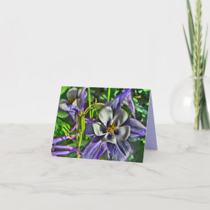 Columbine flower note card