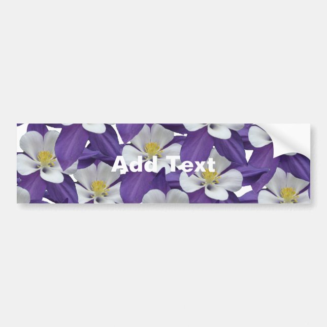 Columbine Flower Pattern Bumper Sticker (Front)