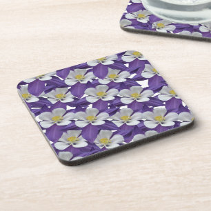 Columbine Flower Pattern Coaster