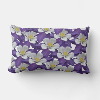 Columbine Flower Pattern Lumbar Cushion