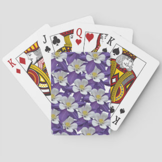 Columbine Flower Pattern Playing Cards