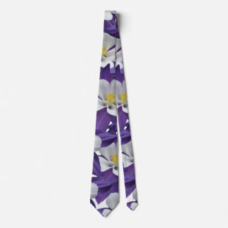 Columbine Flower Pattern Tie